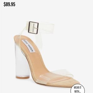 Steve Madden Clearer Clear 4 inch heels